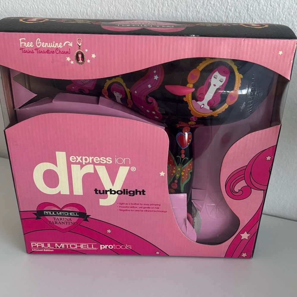Paul Mitchell Express Ion Dry Turbolight Hair Dryer - limited edition with charm